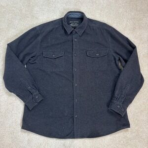 Grizzly Mountain Men's Button‎ Down Shirt Sz XL Long Sleeve Gray Casual Workwear